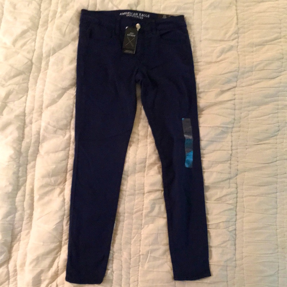 American Eagle Navy Super Stretch Jeggings US8 NWT